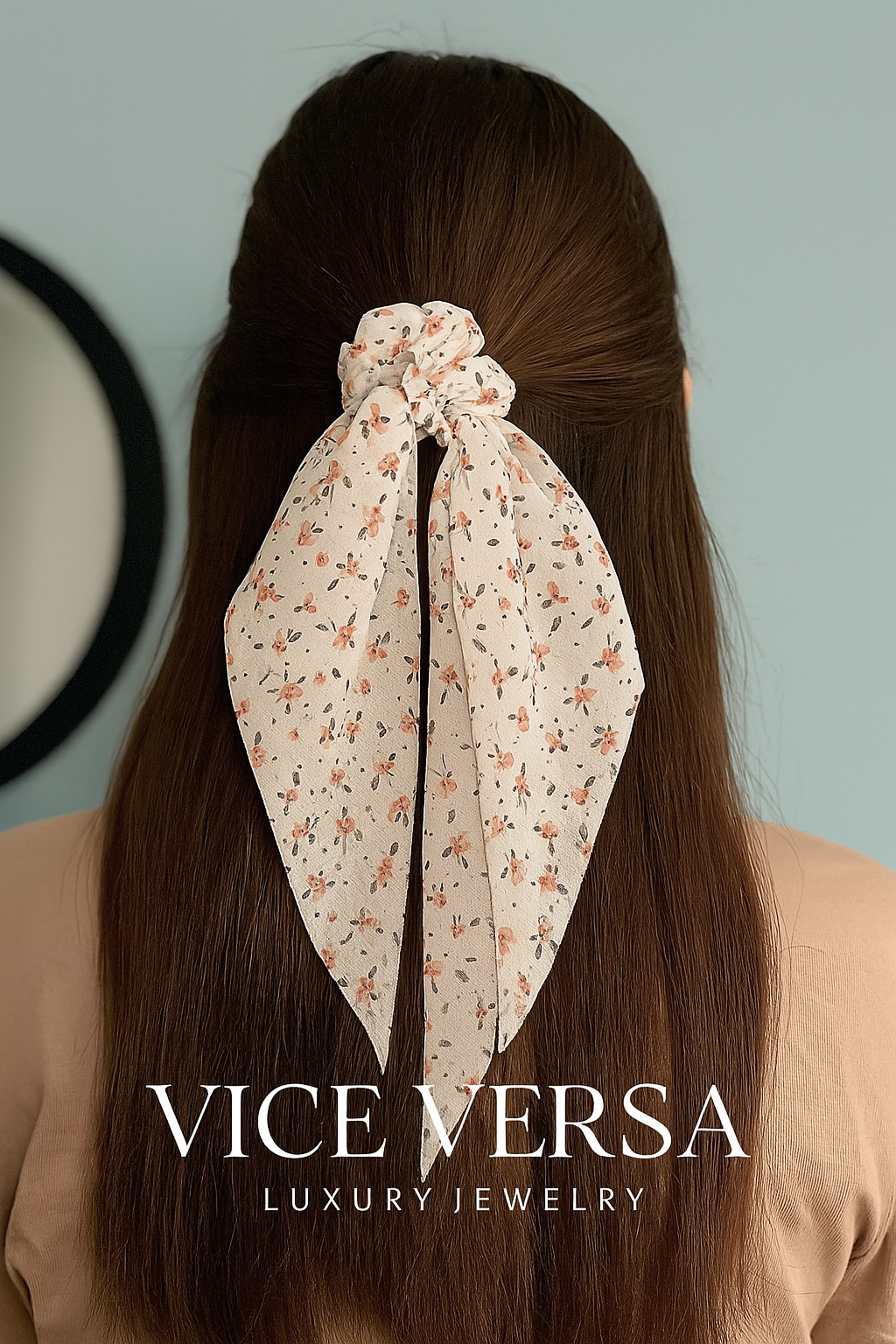 Satin Knotted Bow Hair Tie Scarf Scrunchies