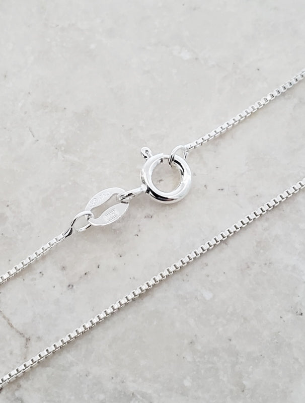 Box Link Chain 20'' Silver 925