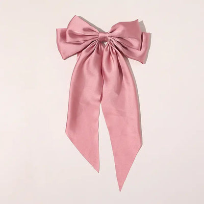 Pinza para el pelo con lazo grande y serpentina larga con forma de pico de pato, accesorio elegante y dulce para el pelo 