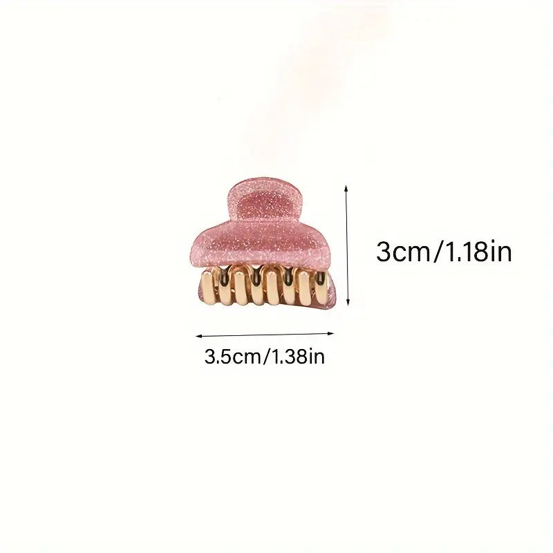 Small Glitter Hair Claw Clip