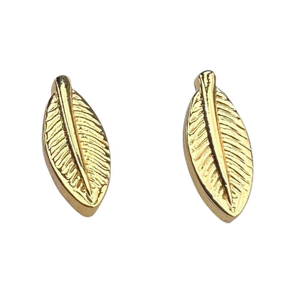 Leaf Earrings 24K Gold Plated