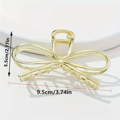 Pinza para el pelo con forma de metal dorado 