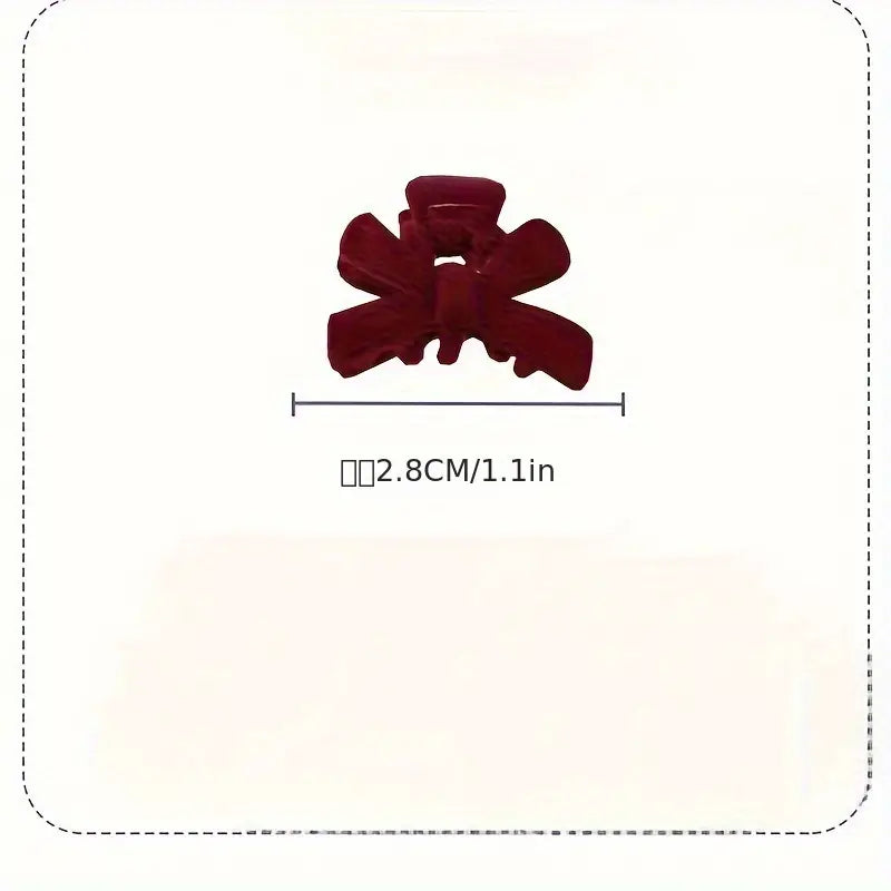 Small Bow Velvet Hair Clip