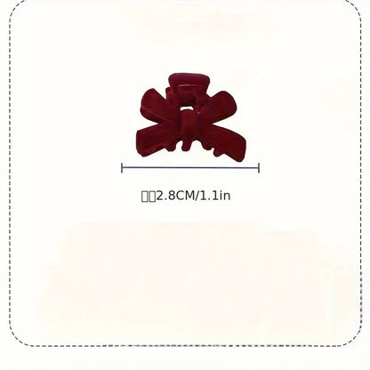 Small Bow Velvet Hair Clip