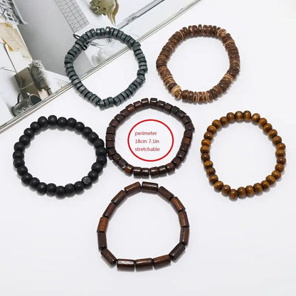 Men's Wood Bead Bracelet