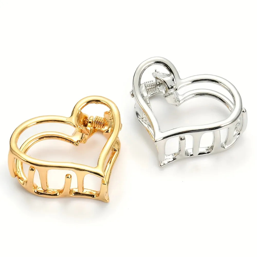 Floral Heart Grab Clip Set - Two-Piece Heart Set