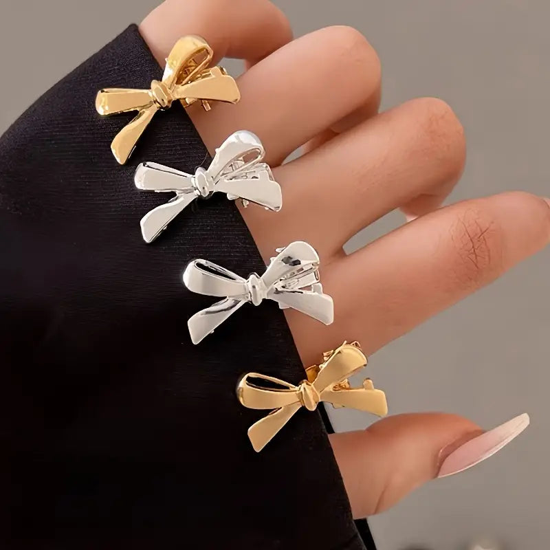 Mini pinzas para el pelo con forma de lazo 