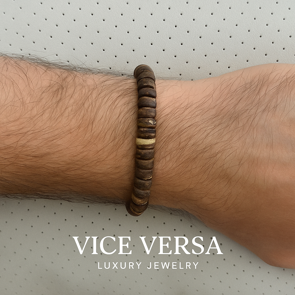 Men's Wood Bead Bracelet