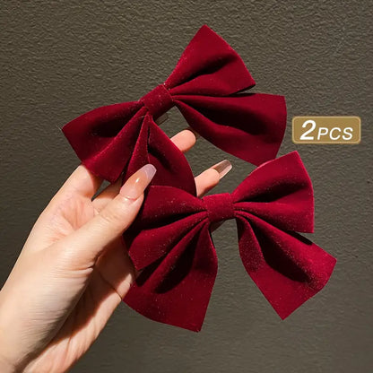 Velvet Bow Hair Clip