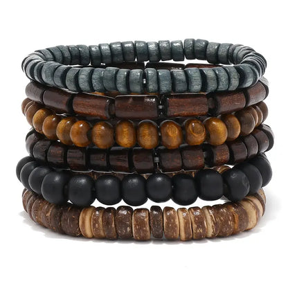 Men's Wood Bead Bracelet