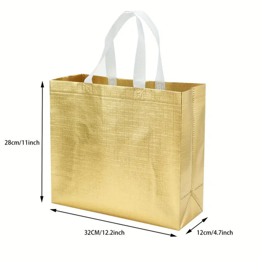 Bolsas reutilizables doradas y lindas