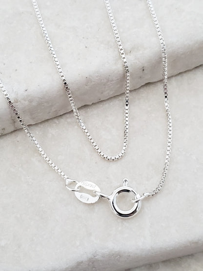 Box Link Chain 20'' Silver 925