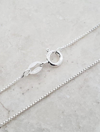 Box Link Chain 20'' Silver 925