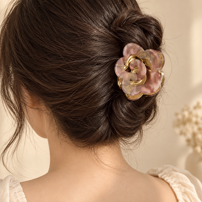 Rose Hair Clip Claw