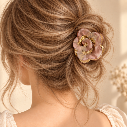 Rose Hair Clip Claw