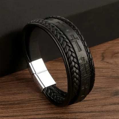 Leather Rope Hand Woven Men's Bracelet