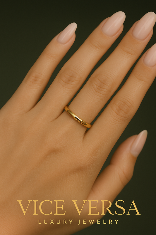 Classic Comfort Band Ring Gold Plated 24K