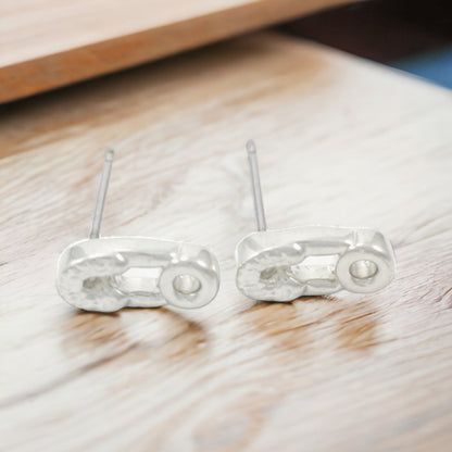 SILVER PLATED SMALL SANDALS EARRINGS