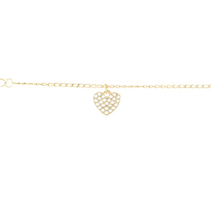 Heart Bracelet Gold Plated 24K Handmade