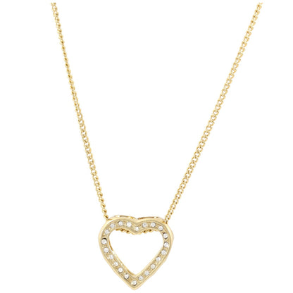 Heart Zircon Necklace Gold Plated 24K