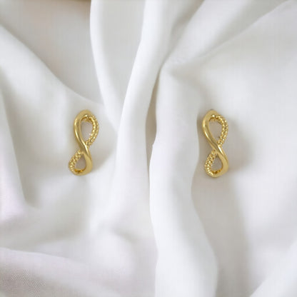 Fancy Designed Drops Gold Plated 24K Stud Earrings