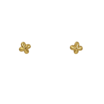 Pendientes de botón Estrellitas bañados en oro de 24 quilates