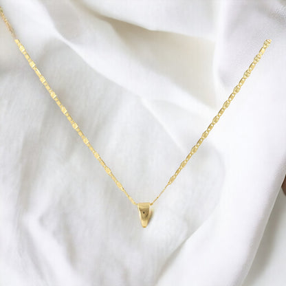 Collar de cadena Valentino con crucifijo largo para hombre de 20'' relleno de oro real de 18 quilates