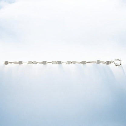 925 Sterling Silver Flattened Disc Bracelet