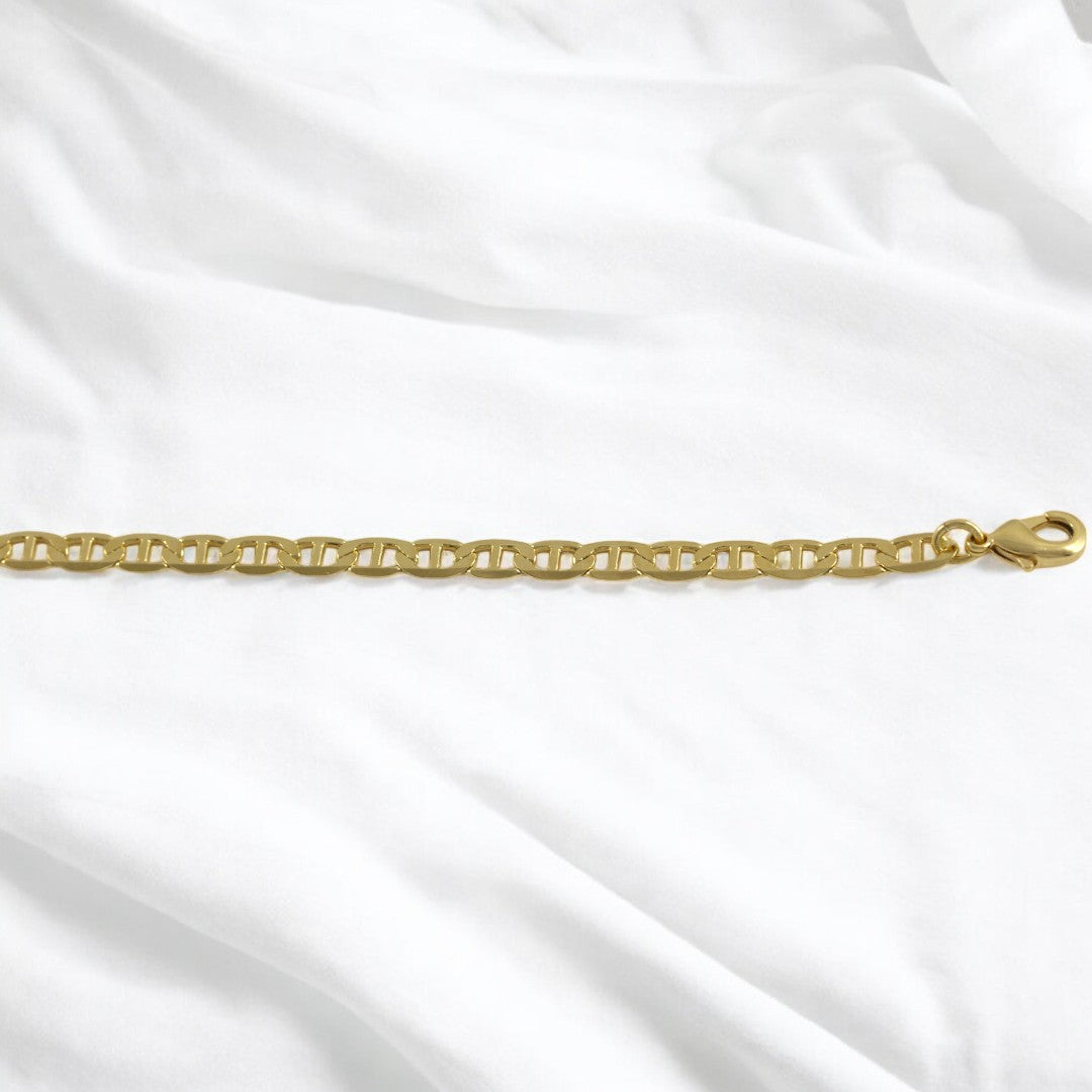 Cuban- Gucci & Mariner Bracelet Gold Filled  18K