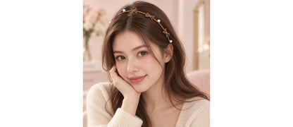 Zinc Alloy Bow Headband