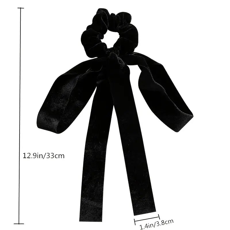 Velvet Bow Hair Tie Scrunchie