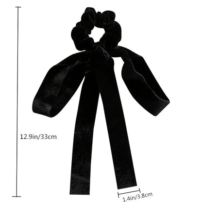 Velvet Bow Hair Tie Scrunchie