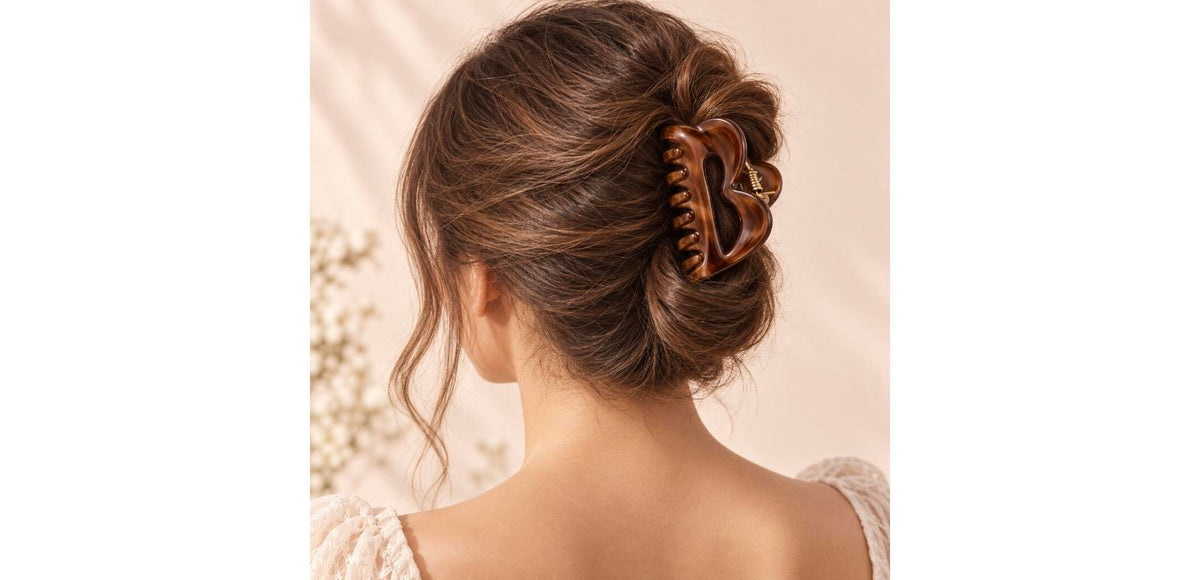 Elegant Heart Hair Claw Clip