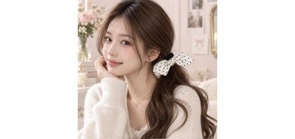 Polka Dot Bow Scrunchie