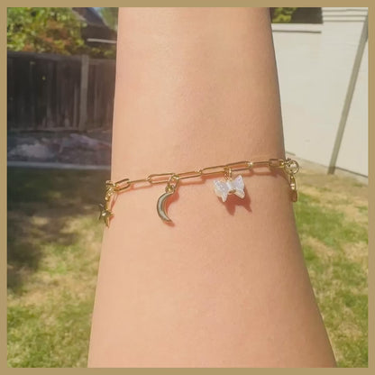 Charm Bracelet Gold Plated 24K