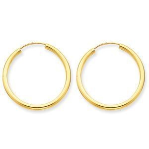 Endless Medium Hoops Earrings Gold Filled 18K